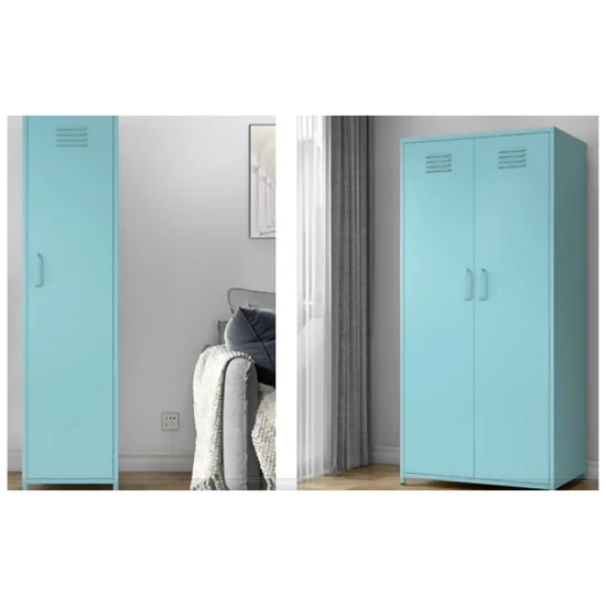 Armário de armazenamento minimalista moderno com porta de vidro para sala de estar e varanda