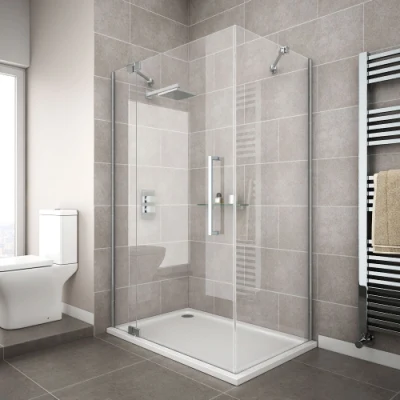 Cerco de vidro moderado claro moderno simples claro do chuveiro da porta deslizante do banheiro