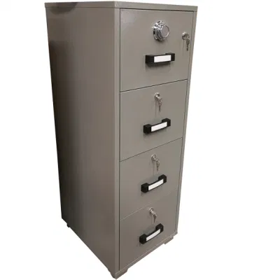 Armário de arquivo resistente ao fogo com 4 gavetas para uso em escritório, armário de armazenamento à prova de fogo de 4 gavetas, armário de arquivo de 4 gavetas